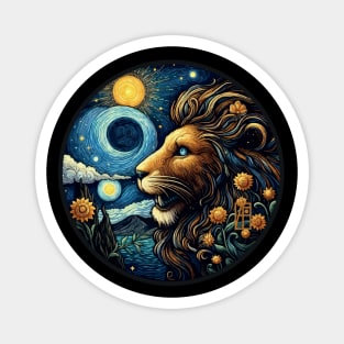 ZODIAC Leo - Astrological LEO - LEO - ZODIAC sign - Van Gogh style - 26 Magnet